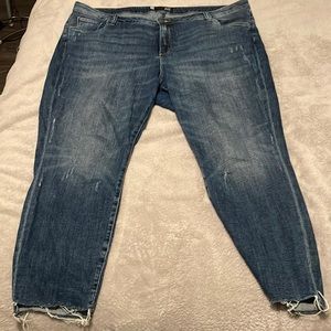 Kut from the Kloth Reese Step Hem Ankle Length Jeans Size 18